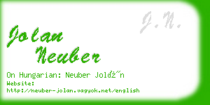 jolan neuber business card